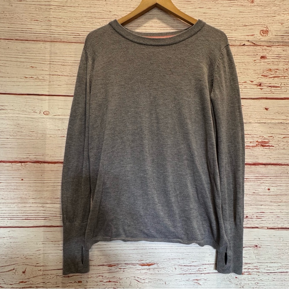 Lululemon Bring It Backbend Sweater in Heathered Medium Grey Sz 6 - Picture 5 of 10